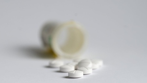 Prescription opioid pain medication are seen, Tuesday, Sept. 12, 2023 in Chelsea, Que. A new report says the number of accidental drug and alcohol deaths almost doubled in Ontario during the COVID-19 pandemic. THE CANADIAN PRESS/Adrian Wyld