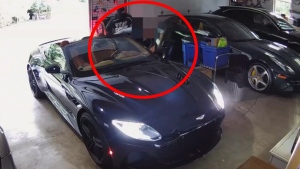Masked thieves steal man's Aston Martin