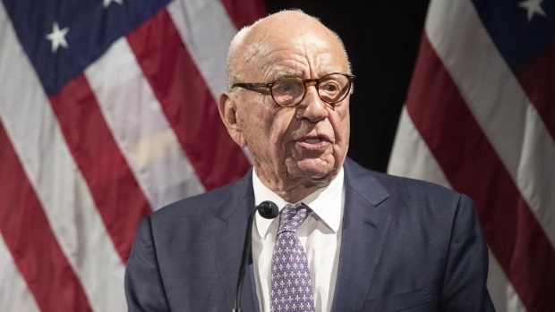 Rupert Murdoch introduces Secretary of State Mike Pompeo during the Herman Kahn Award Gala, in New York, Oct. 30, 2018. Murdoch is stepping down at Fox and News Corp, son Lachlan will take over as chairman .(AP Photo/Mary Altaffer, File)
Mary Altaffer
