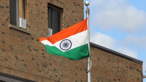 Tensions between Canada and India worsened today following Prime Minister Justin Trudeau's claim that India may have been involved in the killing of a Canadian citizen. The Indian flag is seen flying at the High Commission of India in Ottawa, Wednesday, Sept. 20, 2023. THE CANADIAN PRESS/Patrick Doyle
