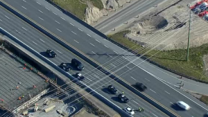 A pedestrian was struck and killed on Highway 400 near Barrie on Monday morning. 