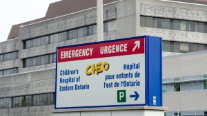 Children aged 10 to 17 were most affected by eating disorders during the first 30 months of the pandemic, suggests a new study based on emergency room visits and hospitalizations in Ontario. A sign directing visitors to the emergency department is shown at the Children's Hospital of Eastern Ontario on May 15, 2015 in Ottawa. THE CANADIAN PRESS/Adrian Wyld
