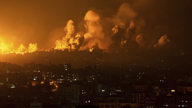 Israeli airstrike Gaza City Oct. 8