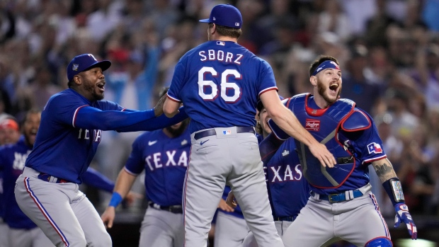 Texas Rangers celebrate 