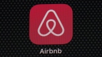 FILE - The Airbnb app icon is displayed on an iPad screen in Washington, D.C., on May 8, 2021. Airbnb reports earnings on Wednesday, Nov. 1, 2023. (AP Photo/Patrick Semansky, File)