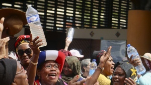 protest water crisis in Mamoudzou, Mayotte