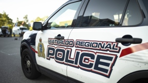 FILE - A Waterloo Regional Police vehicle at the University of Waterloo, in Waterloo, Ont. THE CANADIAN PRESS/Nick Iwanyshyn