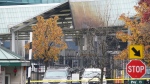 Fire damage is visible to the customs plaza structure at the Rainbow Bridge border crossing, Wednesday, Nov. 22, 2023, in Niagara Falls, N.Y. The border crossing between the U.S. and Canada has been closed after a vehicle exploded at a checkpoint on a bridge near Niagara Falls. The FBI's field office in Buffalo said in a statement that it was investigating the explosion on the Rainbow Bridge, which connects the two countries across the Niagara River. (Derek Gee/The Buffalo News via AP)