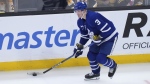 The Toronto Maple Leafs placed defenceman John Klingberg on long-term injured reserve Thursday and recalled forward Alex Steeves from their AHL affiliate. Klingberg (3) skates in the third period of an NHL hockey game against the Boston Bruins, Thursday, Nov. 2, 2023, in Boston.THE CANADIAN PRESS/AP-Steven Senne