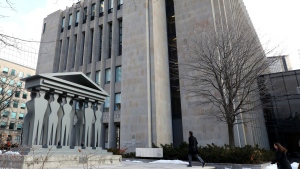 A man who pleaded guilty to the incel-inspired murder of a Toronto massage parlour employee is expected to be sentenced today. The Ontario Superior Court building is seen in Toronto on Wednesday, Jan. 29, 2020. THE CANADIAN PRESS/Colin Perkel
