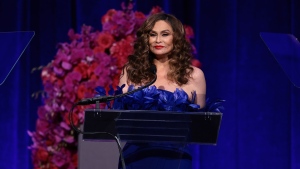 Tina Knowles speaks at Angel Ball 2023 on October 23 in New York City. Tina Knowles, the woman responsible for giving the Beyoncé Giselle Knowles life, would like to remind Internet commenters that while girls run the world, moms will burn it down if you come after their children. (Dimitrios Kambouris/Getty Images via CNN)