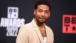 FILE - Jussie Smollett arrives at the BET Awards, June 26, 2022, in Los Angeles. An appeals court on Friday, Dec. 1, 2023, upheld the disorderly conduct convictions of Smollett, who was accused of staging a racist, homophobic attack against himself in 2019 and then lying about it to Chicago police.(Photo by Richard Shotwell/Invision/AP, File)