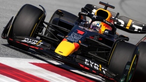 Red Bull driver Max Verstappen of the Netherlands steers his car during the Sprint Race qualifying session at the Red Bull Ring racetrack in Spielberg, Austria, Saturday, July 9, 2022. Miami and Shanghai will host their first Formula One sprint races next season in the U.S. (AP Photo/Matthias Schrader)