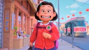 Turning Red," set in a computer animated verison of Toronto, will see a theatrical release next year after its premiere on Disney Plus during the COVID-19 pandemic. Mei Lee, voiced by Rosalie Chiang, is shown in a still image handout from a scene of the animated film "Turning Red." THE CANADIAN PRESS/AP-HO, Disney+,