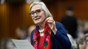 Then-minister of mental health and addictions Carolyn Bennett rises during Question Period in the House of Commons on Parliament Hill in Ottawa on Tuesday, May 30, 2023. Longtime Liberal Bennett says she is retiring as the MP for Toronto - St. Paul's after 26 years.THE CANADIAN PRESS/Justin Tang
