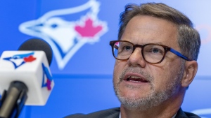 General manager Ross Atkins is also disappointed that Shohei Ohtani didn't sign with the Toronto Blue Jays. Atkins arrives for his end-of-season media availability in Toronto, Saturday, Oct. 7, 2023. THE CANADIAN PRESS/Frank Gunn
