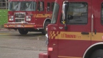 A fire truck is pictured above in Toronto in this file photo. 