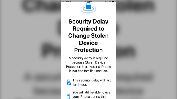Stolen device protection update for iPhones