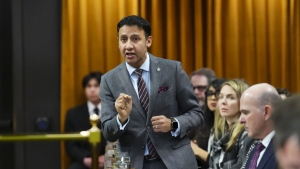 Justice Minister Arif Virani during question period in the House of Commons on Parliament Hill in Ottawa on Monday, Feb. 12, 2024. The federal government's evolving plan to help protect Canadians from harm online could include a new ombudsperson to field public concerns and a regulator that would oversee the conduct of internet platforms. THE CANADIAN PRESS/Sean Kilpatrick
