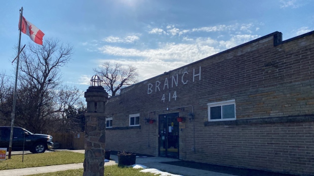 The Royal Canadian Legion's Mackenzie branch in Woodbridge, Ont. is seen in this photo on Feb. 23, 2024. (Francis Gibbs/ CTV Toronto)