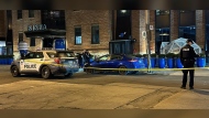 Two people were injured following a shooting in Toronto's Entertainment District on Tuesday, Feb. 27, 2024. (Mike Nguyen/ CP24) 