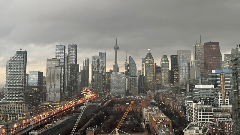 The Toronto skyline is seen in this photo taken on Tuesday, Feb. 27, 2024. (Ian Caldwell)