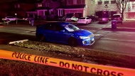An officer was struck by a vehicle in Brampton on Tuesday, Feb. 27, 2024. (Mike Nguyen/ CP24)