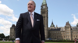 Former prime minister Brian Mulroney leaves Parliament Hill Wednesday, June 6, 2012. Former prime minister Brian Mulroney is dead at 84. His family announced late Thursday that the former Tory leader died peacefully, surrounded by loved ones.THE CANADIAN PRESS/Adrian Wyld