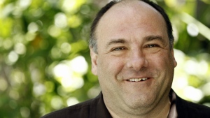 FILE - Actor James Gandolfini in Beverly Hills, Calif., April 11, 2011. The ice cream parlor booth where Tony Soprano, played by late actor James Gandolfini, may or may not have been whacked sold for more than $82,000 on Monday, March 4, 2024. (AP Photo/Matt Sayles, File)