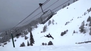 WATCH: Lake Louise ski stunt mishap