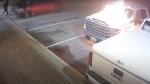 Police have released video footage of a tow truck arson in Richmond Hill on Thursday, March 7, 2024. (York Regional Police/ YouTube) 