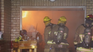 Fire crews responded to a blaze on Groveland Avenue in Oshawa on Tuesday, March 19, 2024. 
