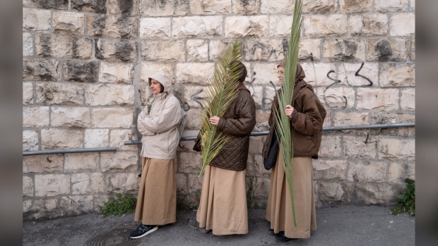 Palm Sunday procession Jerusalem