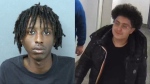 Dan Hakizimana (left) and Fadel Naim (right) are wanted by Toronto police in connection with a shooting in the city's west end in February. (Toronto Police Service)