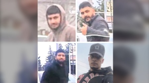 Ramanpreet Massih, 23, top left, Akashdeep Singh, 28, top right, as well as two other unidentified males are sought in connect with a March 27 road rage incident in Brampton. (PRP photos)
