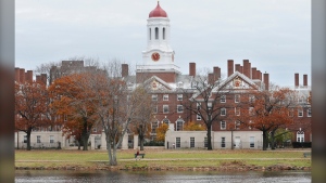 This Nov. 13, 2008 file photo shows the campus of Harvard University in Cambridge, Mass.  (AP Photo/Lisa Poole, File)
