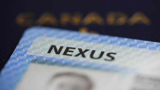 A NEXUS card is pictured in Ottawa on Tuesday, Jan. 17, 2023. Nexus application fee to rise to US$120 from US$50.  THE CANADIAN PRESS/Sean Kilpatrick