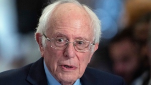 Police in Vermont are seeking a suspect who allegedly started a fire Friday, April 5, 2024, outside the office of U.S. Sen. Bernie Sanders. (Jose Luis Magana/AP Photo)
