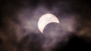A total solar eclipse is photographed from Prince Edward County, Ont., Monday, April 8, 2024. THE CANADIAN PRESS/Sean Kilpatrick