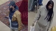 Toronto police are searching for the two people seen in the photo in connection with a fraud investigation. (TPS)