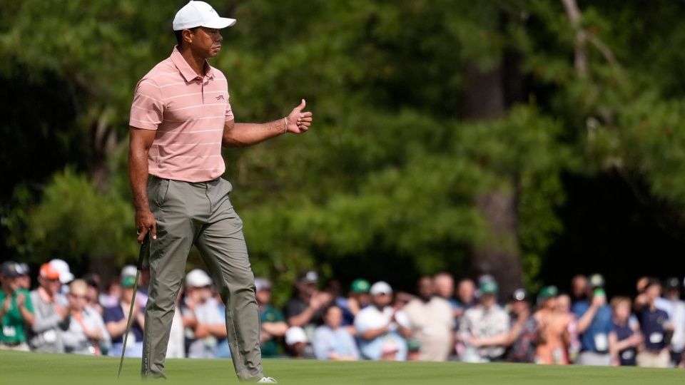 Masters: Tiger Woods tees off in pursuit of record 24th made cut at ...
