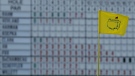 The flag waves on the 17th hole during the first round at the Masters golf tournament at Augusta National Golf Club Thursday, April 11, 2024, in Augusta, Ga. (AP Photo/Charlie Riedel)