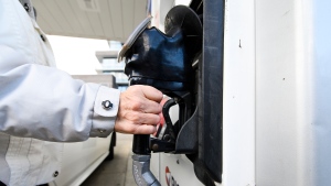 The first instalment of the 2024 Canada carbon rebate will be delivered to some Canadians today as long they filed their taxes by the middle of March. A woman gasses up at a gas station in Mississauga, Ont., Tuesday, Feb. 13, 2024. THE CANADIAN PRESS/Christopher Katsarov</p>
