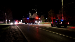 Police are on the scene of a collision in Richmond Hill that sent a pedestrian to a hospital on Tuesday, April 16, 2024.