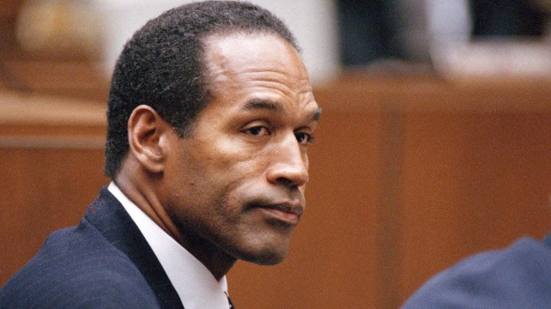 FILE - O.J. Simpson sits at his arraignment in Superior Court in Los Angeles on July 22, 1994. O.J. Simpson's attorney Malcolm LaVergne is now handling the deceased former football star, actor and famous murder defendant's financial estate. (AP Photo/Pool/Lois Bernstein, Pool)