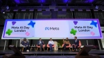 FILE - A panel, moderated by Dr Anne-Marie Imafidon, left, with Meta's Nick Clegg, President Global Affairs, second left, Yann LeCun, Chief AI Scientist, center, Joelle Pineau, VP AI Research, second right, and Chris Cox, Chief Product Officer, right, is held at the Meta AI Day in London, April 9, 2024. (AP Photo/Kirsty Wigglesworth, File)