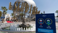 The Universal Studios Hollywood officially reopens to the public at 25% capacity with COVID-19 protocols in place in Los Angeles, on April 16, 2021. (AP Photo/Damian Dovarganes, File)