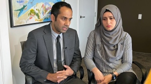 Umar Zameer (left) and his wife speak to CTV News Toronto days following his acquittal. (Pat Darrah)