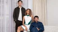 Mike Faist, from left, Zendaya and Josh O'Connor pose for a portrait to promote "Challengers" on Friday, April 19, 2024, in Beverly Hills, Calif. (Photo by Rebecca Cabage/Invision/AP)
