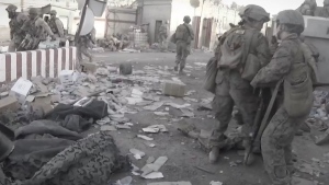 U.S. Marine's GoPro footage that challenges Pentagon’s account of attack at Kabul airport in August 2021. (Obtained by CNN via CNN Newsource)
